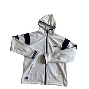 Polo Sport Ralph Lauren White Zip Up Hoodie Sz L USA Made Vtg Y2K 90s Logo